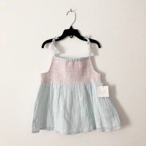 Sigrid Olsen | Kids Blue & Pink Smocked Top